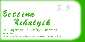 bettina mihalyik business card